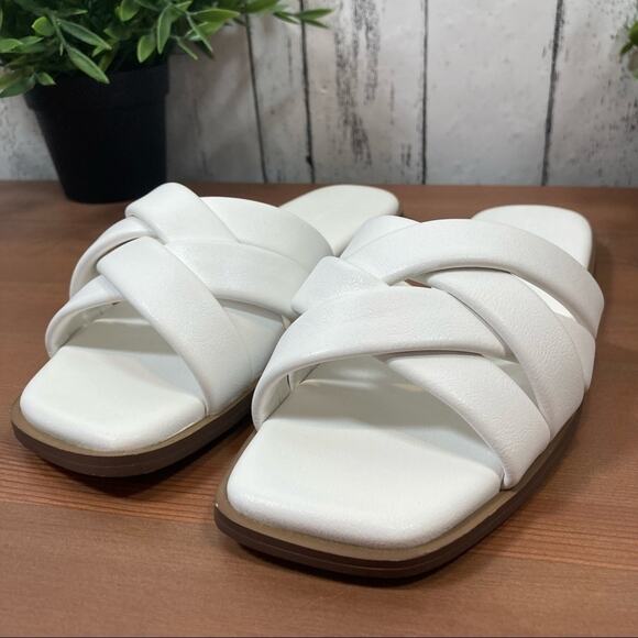 French Connection Women's Shore Flat Slip-on Criss Cross Sandals Size 6 - Picture 3 of 7